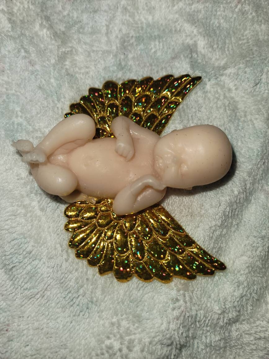 3" silicone baby preemie with wings