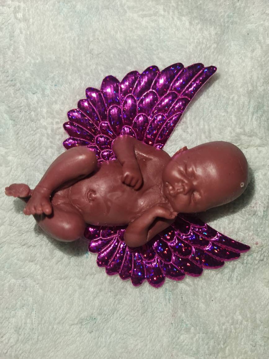 3" silicone baby preemie with wings