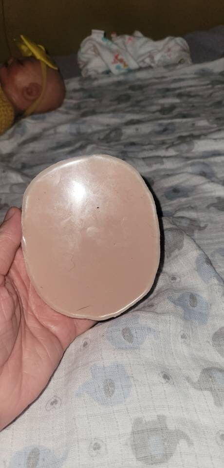 Silicone baby practice face newborn 0-3mo 3mo size surprise face!