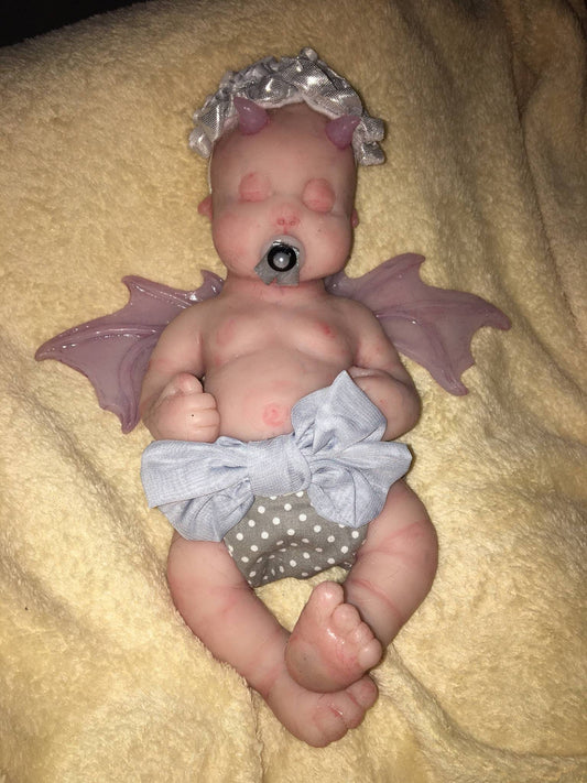 Full body silicone baby changaling 12" preemie cute