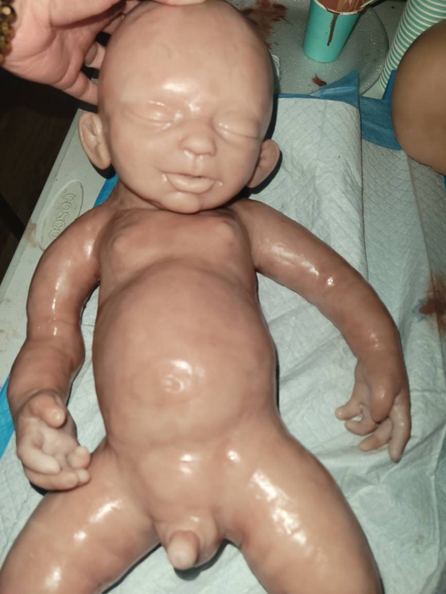 Full body silicone baby Closed eyes 24" Full Body baby boy noah