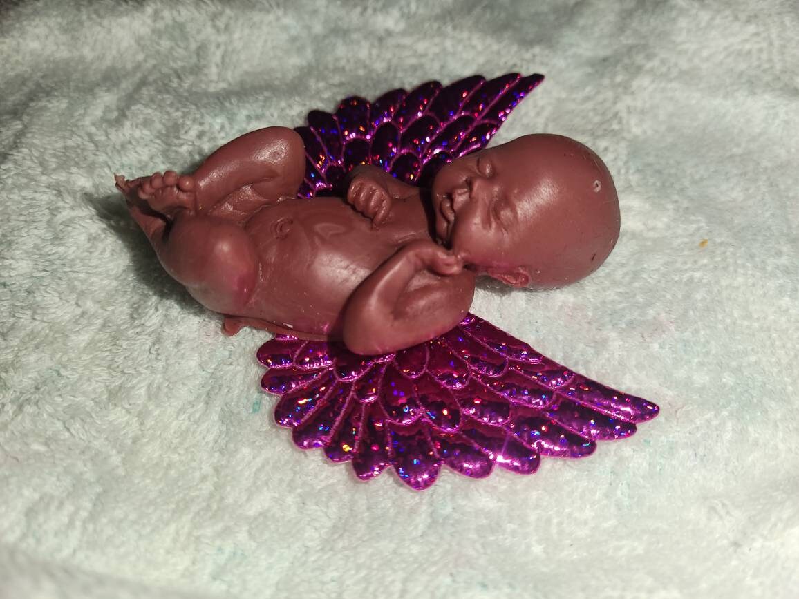 3" silicone baby preemie with wings