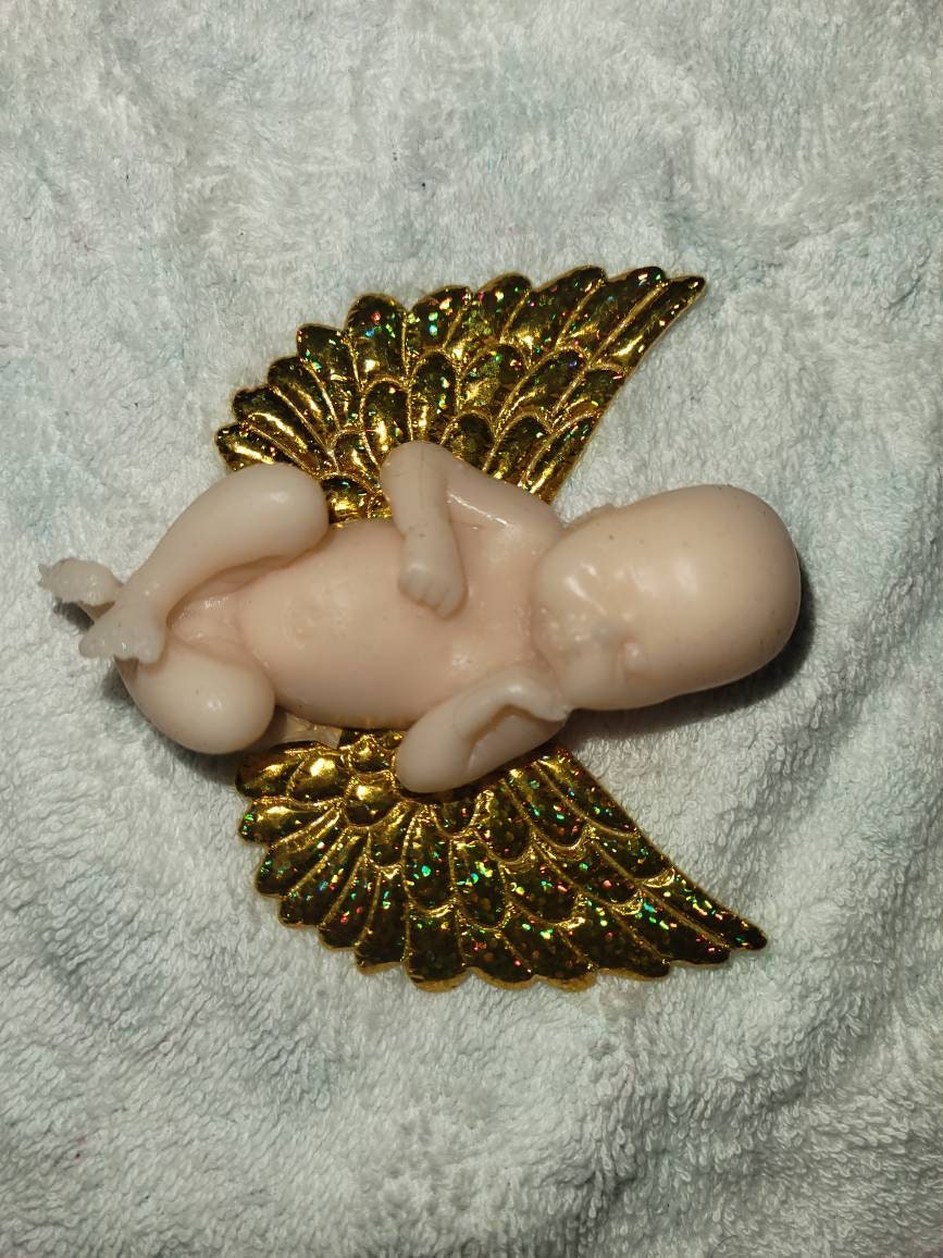 3" silicone baby preemie with wings
