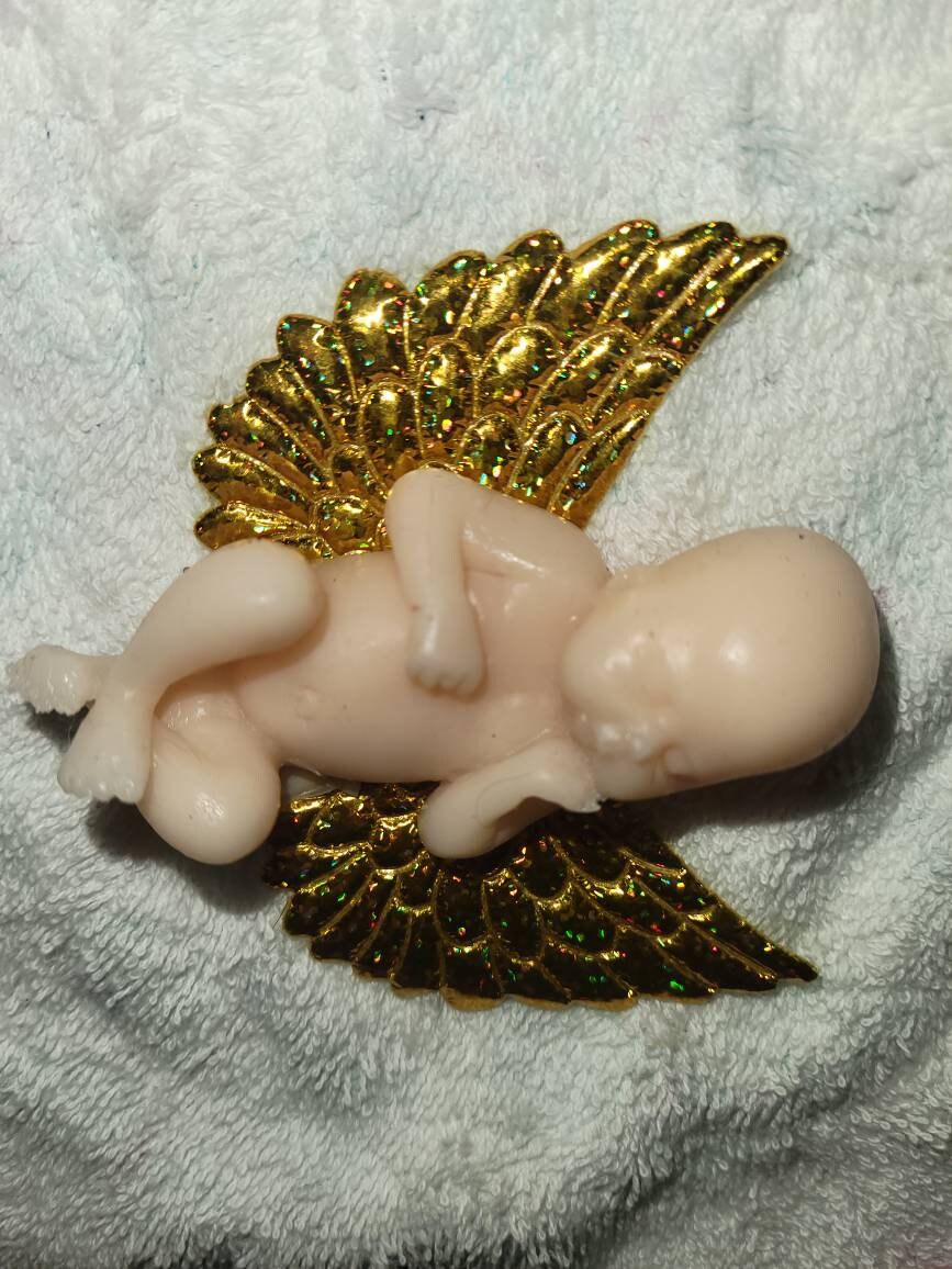 3" silicone baby preemie with wings