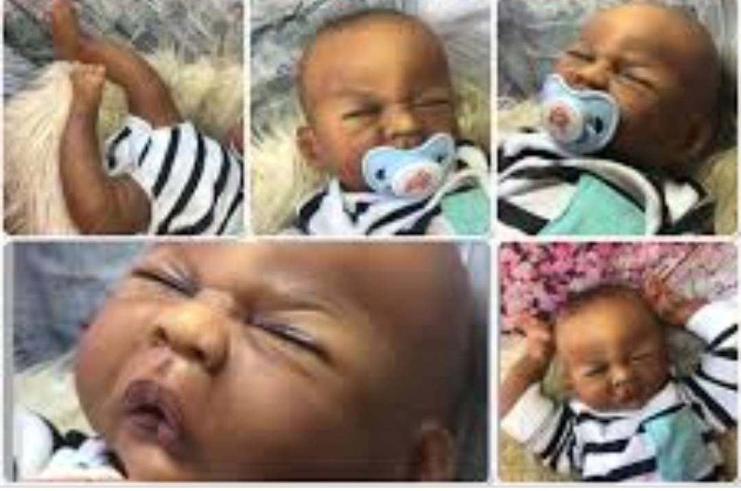Silicone baby head for cuddle baby demi or with limbs