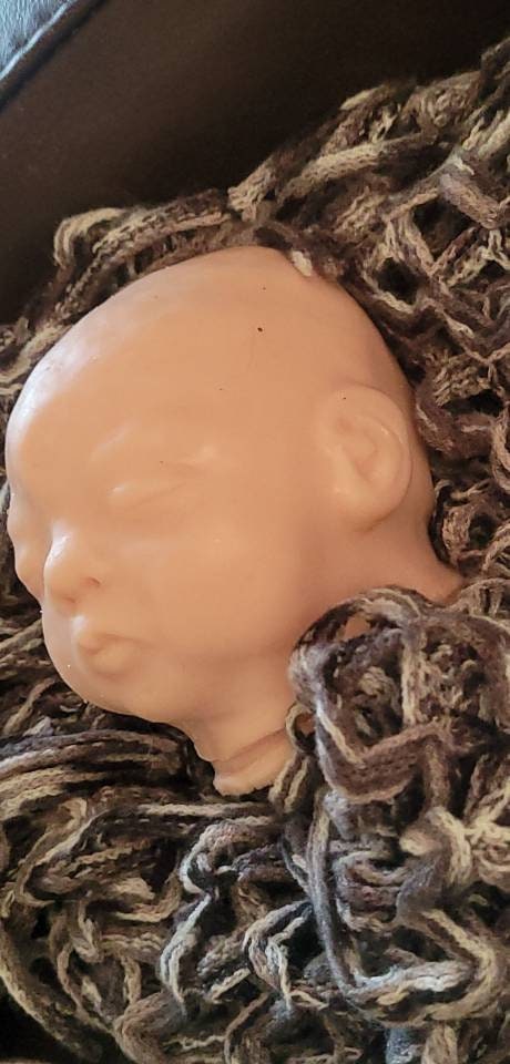 Down Syndrome Silicone baby head for 16" body