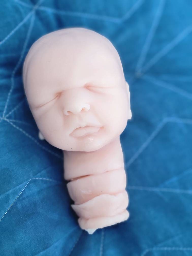 Silicone baby head for 11" cuddle body