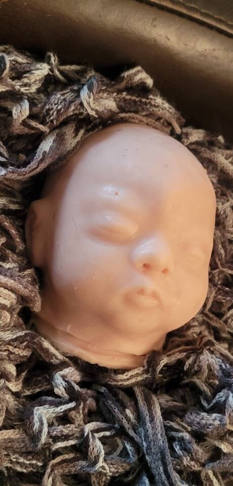 Down Syndrome Silicone baby head for 16" body