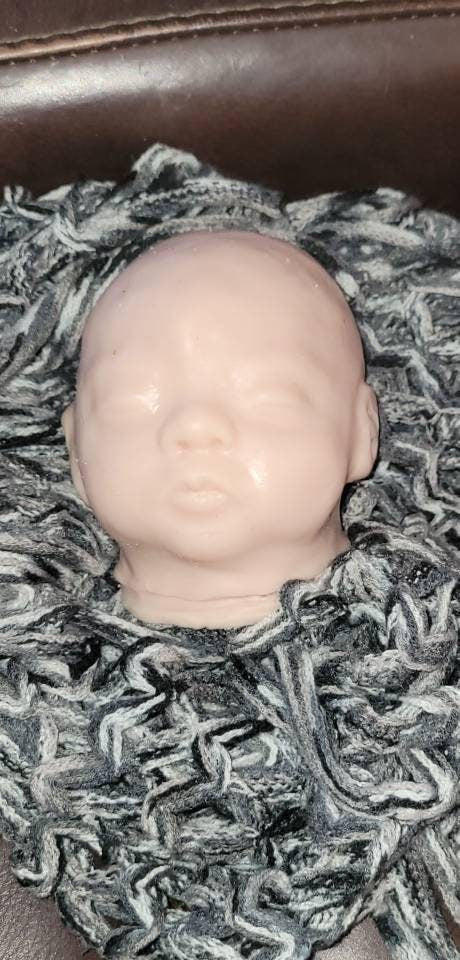 Down Syndrome Silicone baby head for 16" body