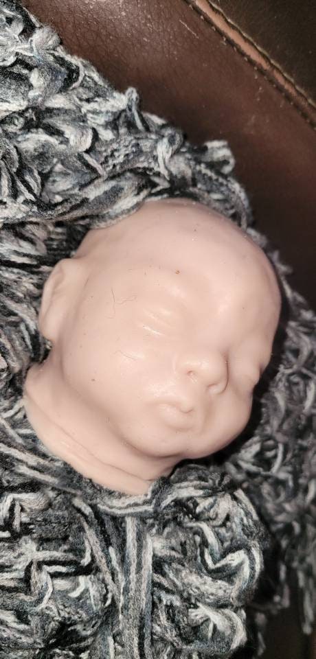 Down Syndrome Silicone baby head for 16" body