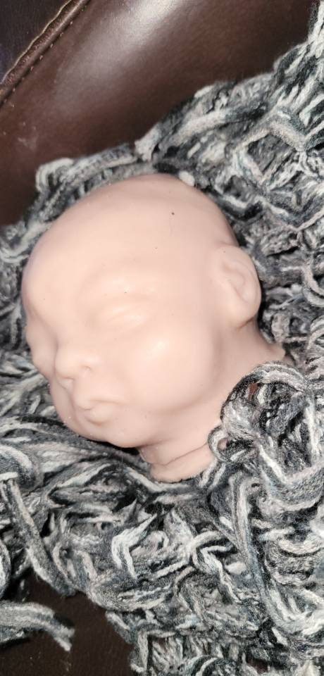 Down Syndrome Silicone baby head for 16" body
