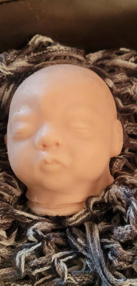 Down Syndrome Silicone baby head for 16" body