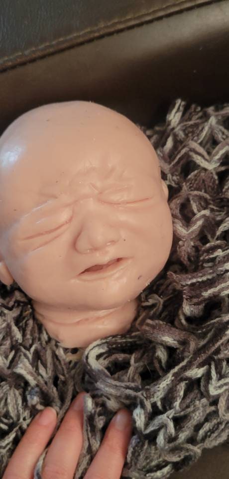 Silicone baby head crying baby for 18" body alph