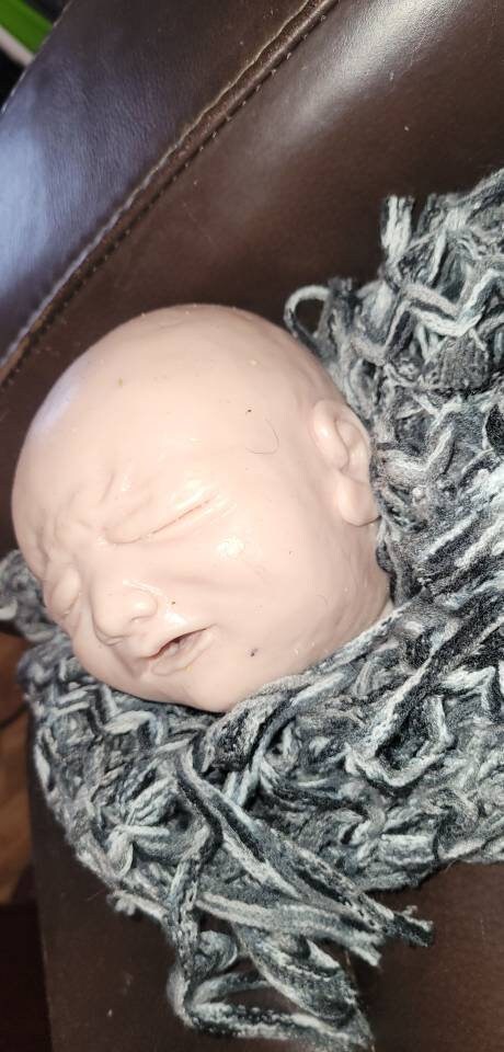 Silicone baby head crying baby for 18" body alph