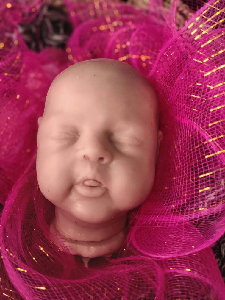 Silicone baby head irie for 20" cloth body by Chantel
