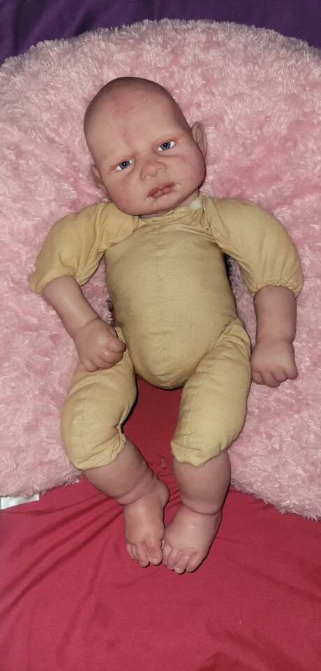 Silicone baby head and limbs by Terry quinn 19"