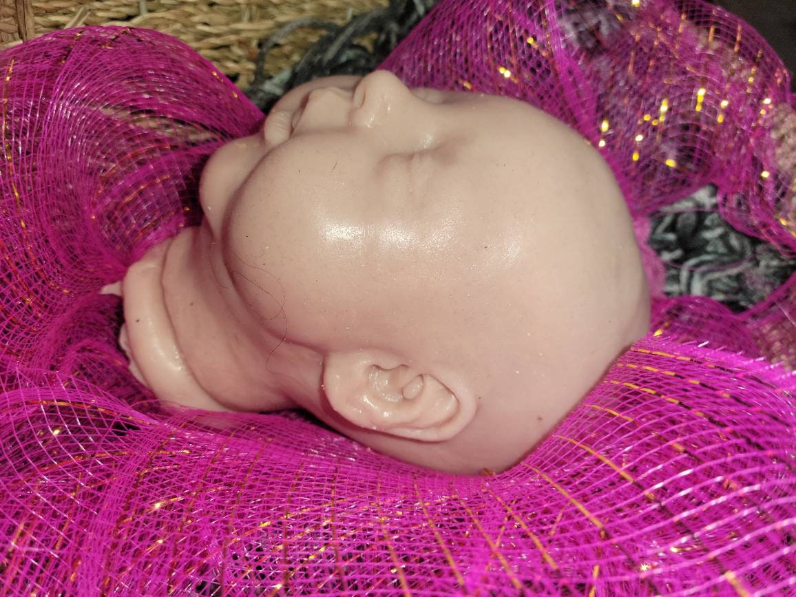 Silicone baby head irie for 20" cloth body by Chantel