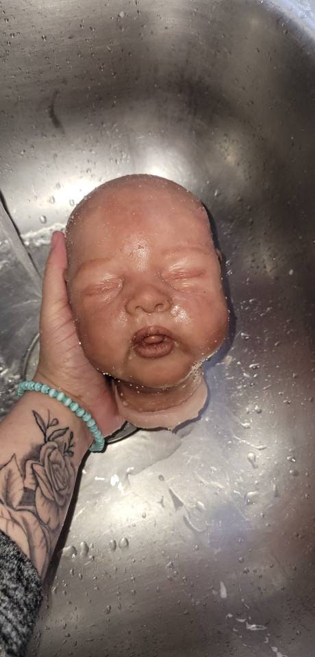 Silicone baby head irie for 20" cloth body by Chantel