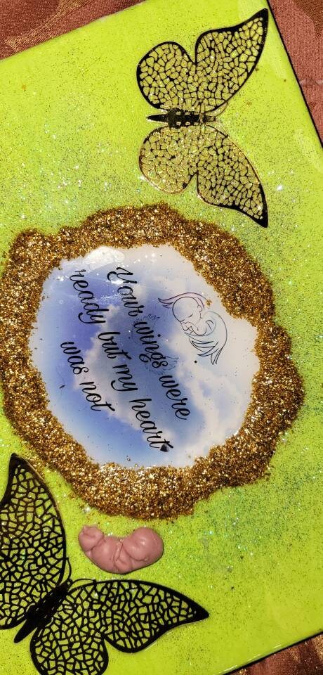 Ready to ship memorial fetus 10 week gestation wall art