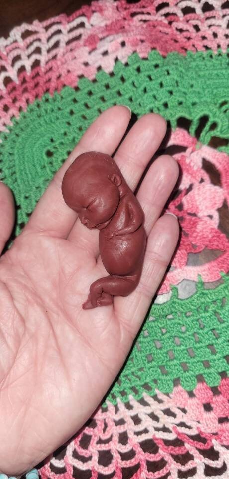 13 week gestational silicone memorial fetus RED