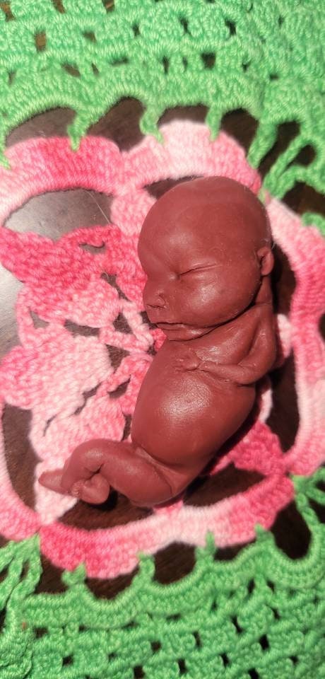 13 week gestational silicone memorial fetus RED