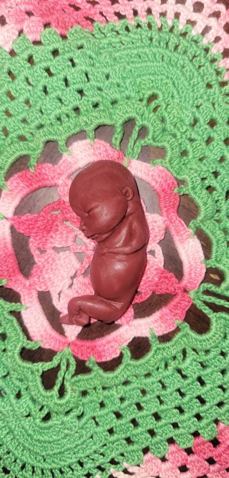 13 week gestational silicone memorial fetus RED