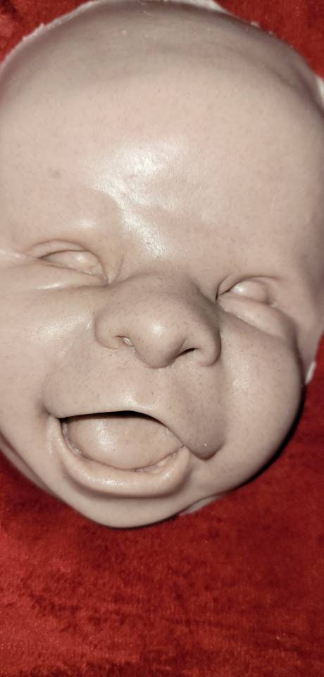 Silicone baby face or head happy baby face blank unpainted