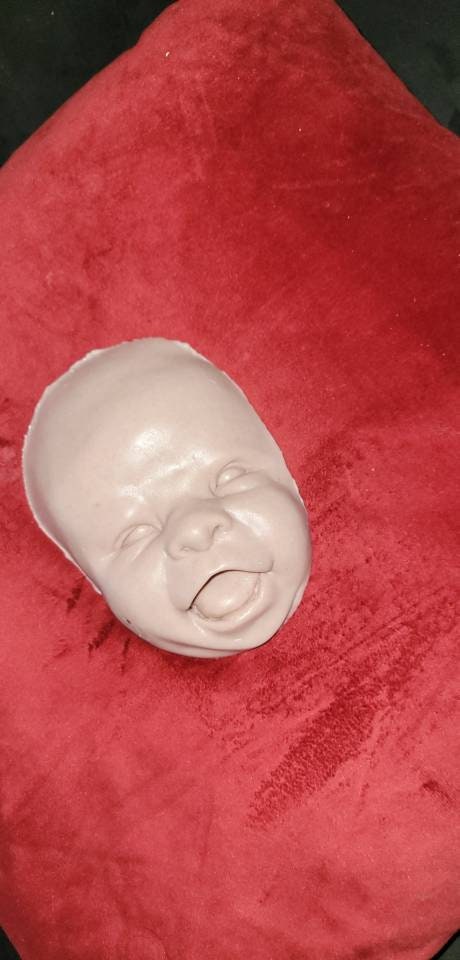 Silicone baby face or head happy baby face blank unpainted