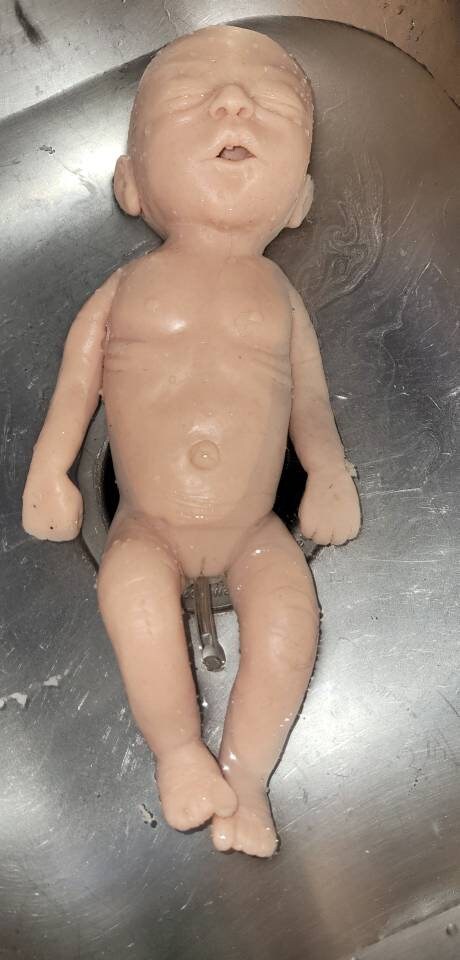 Full Body Silicone Baby Girl preemie 13" sleeping beautiful baby blank or painted Mia