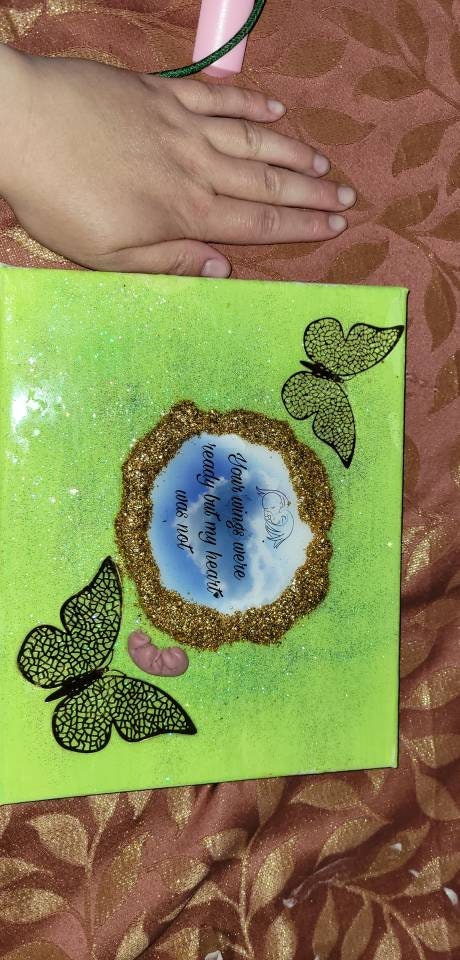 Ready to ship memorial fetus 10 week gestation wall art