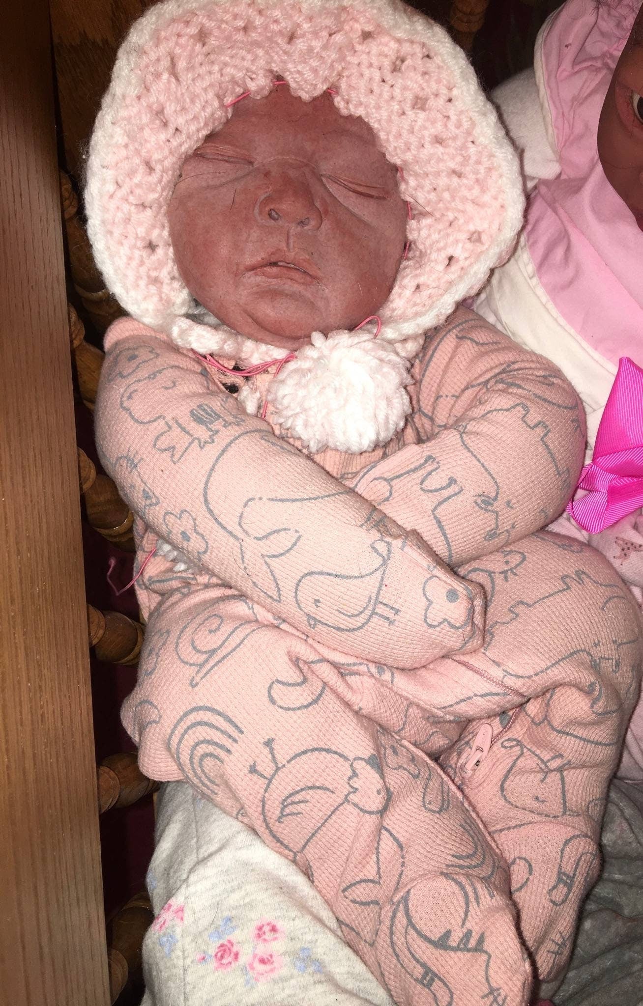 Silicone baby practice face newborn 0-3mo 3mo size surprise face!