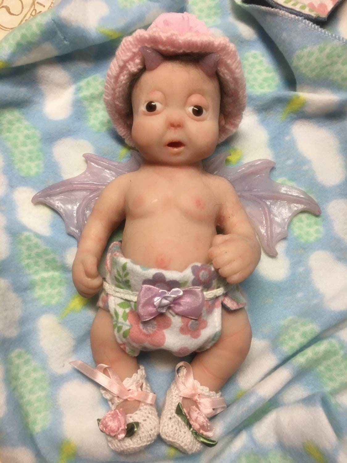 Changeling full body silicone elf baby 12" preemie