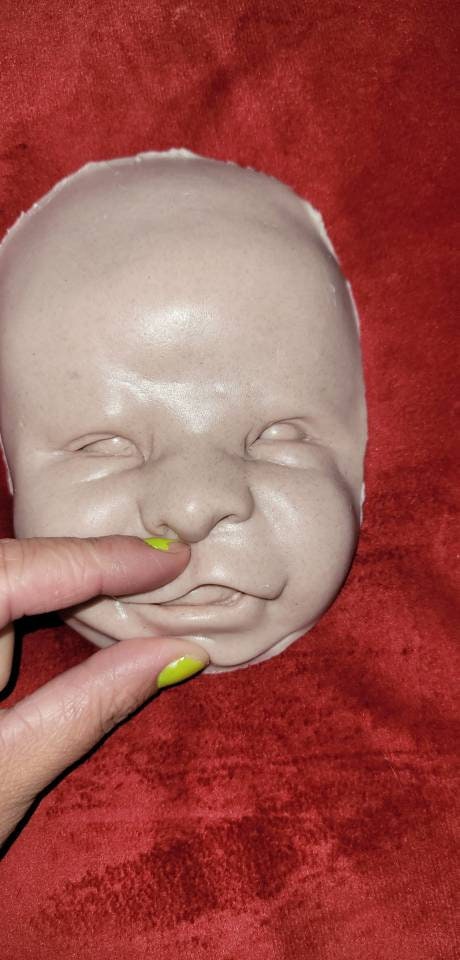 Silicone baby face or head happy baby face blank unpainted