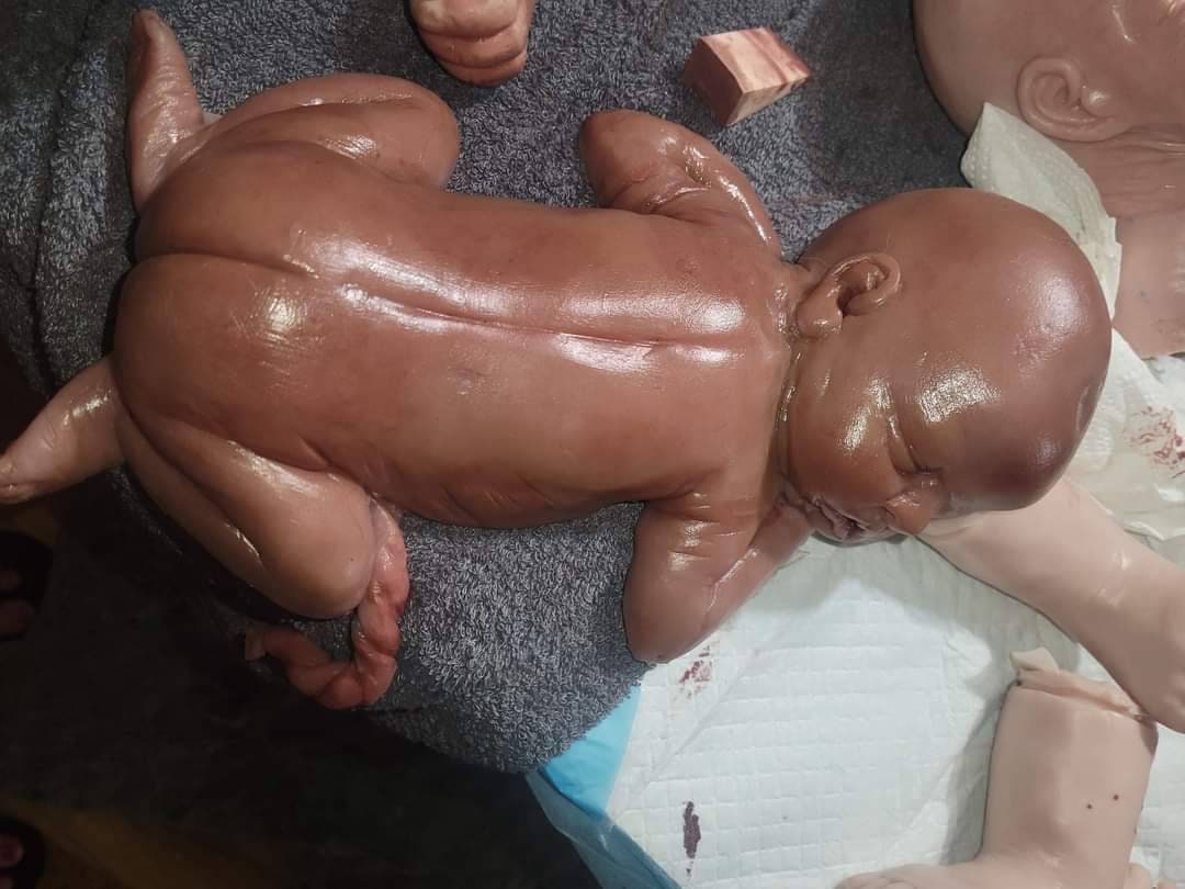 13" silicone baby girl fully painted with umbilical cord maribelle