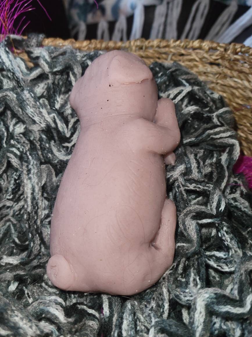 6" silicone puppy dog pug
