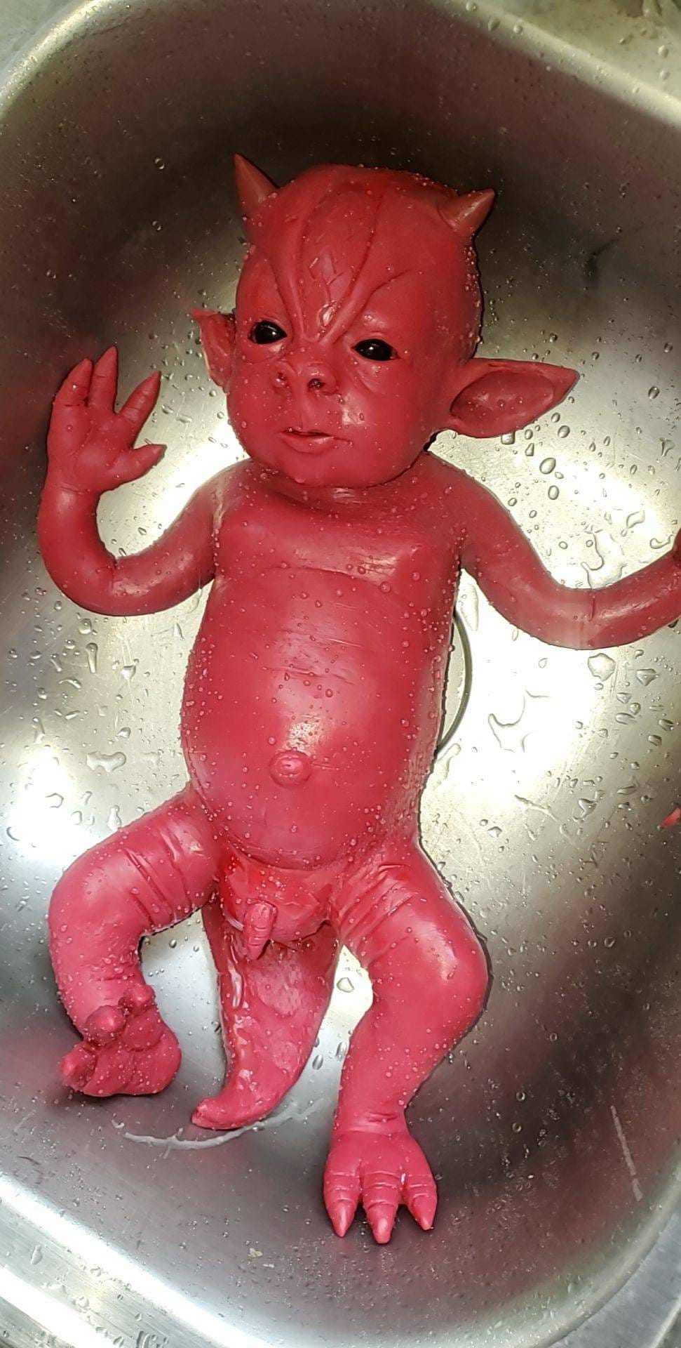 Full body silicone baby dragon blank kit "saphire"