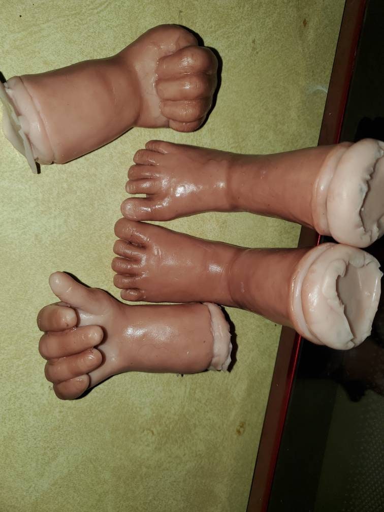Silicone Baby limbs 1/4 for clothv body Unpainted custom