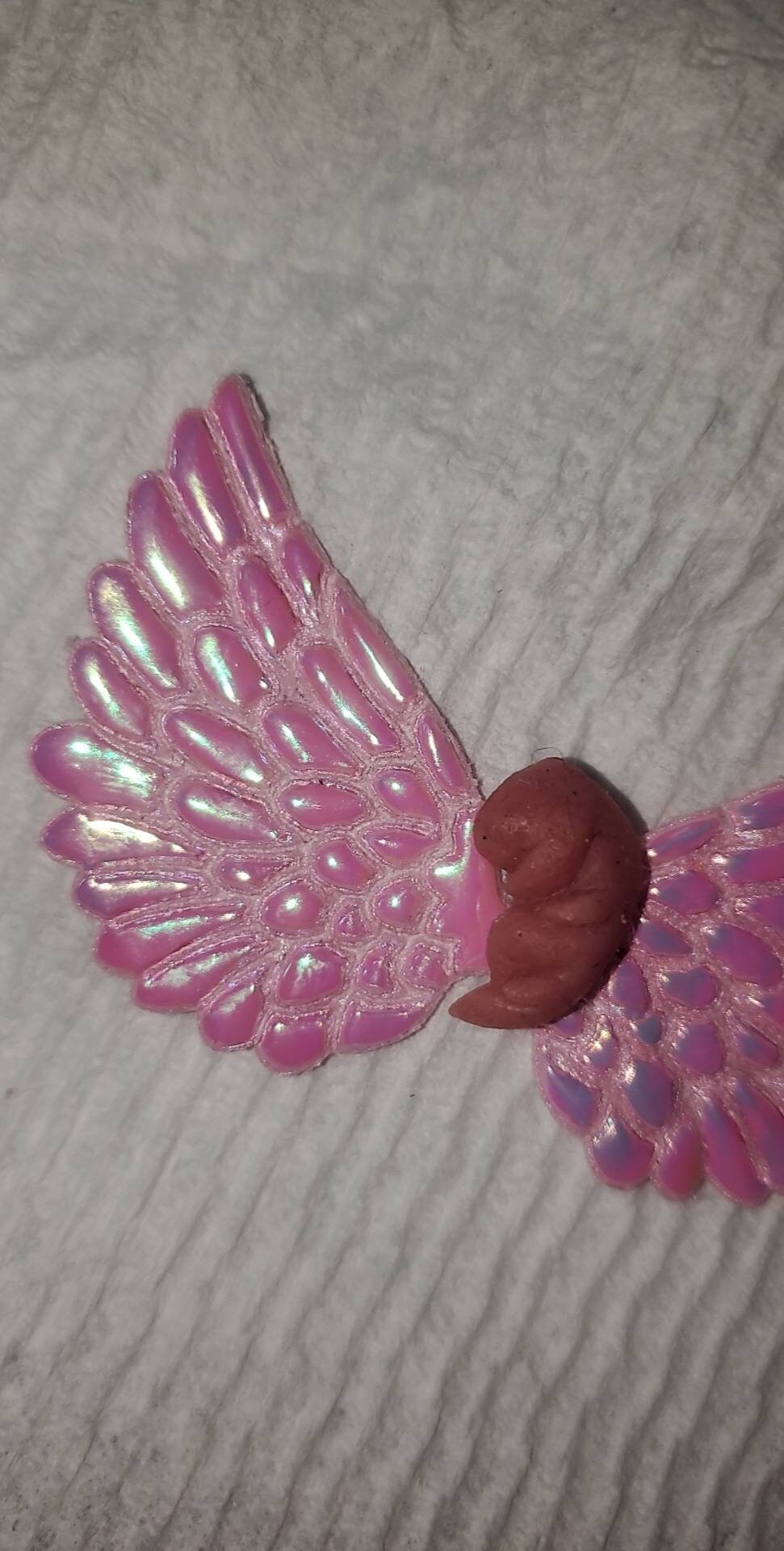 Memorial silicone fetus with angel wings gift