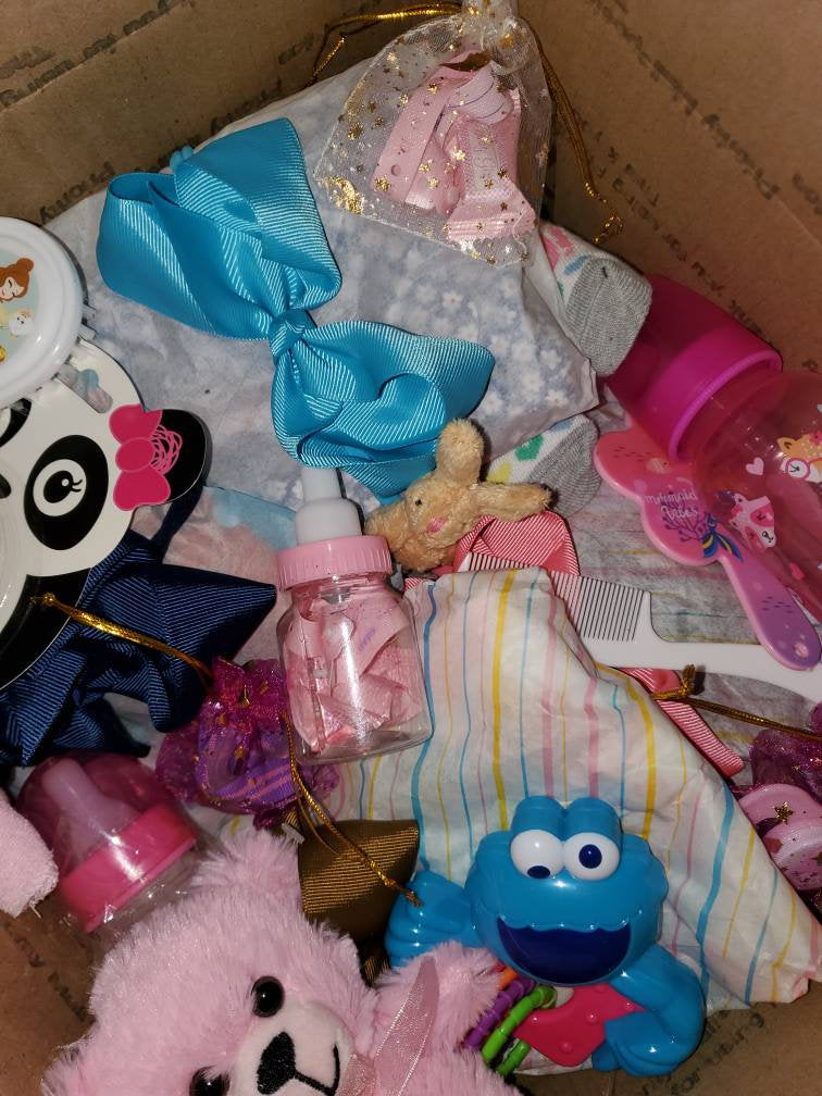 Doll baby surprise BABY box opening 27 items for Reborn silicone baby