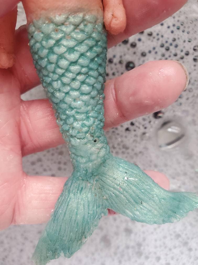 Full Body Silicone Baby mermaid mini 5"