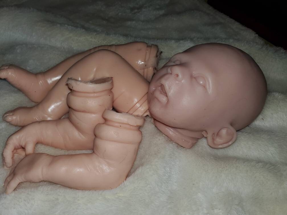 Full silicone baby limbs and head for cloth body unpainted