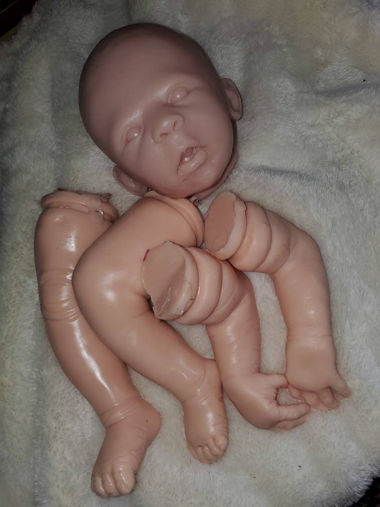 Full silicone baby limbs and head for cloth body unpainted