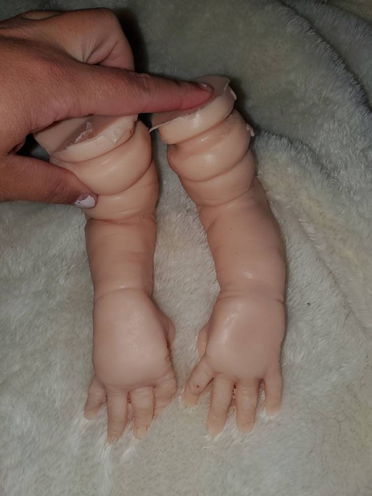 Full silicone baby limbs for cloth body silicone baby unpainted blank kit