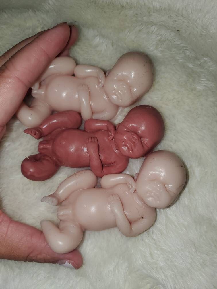 4" silicone memorial baby or mini newborn baby born too soon or mini newborn