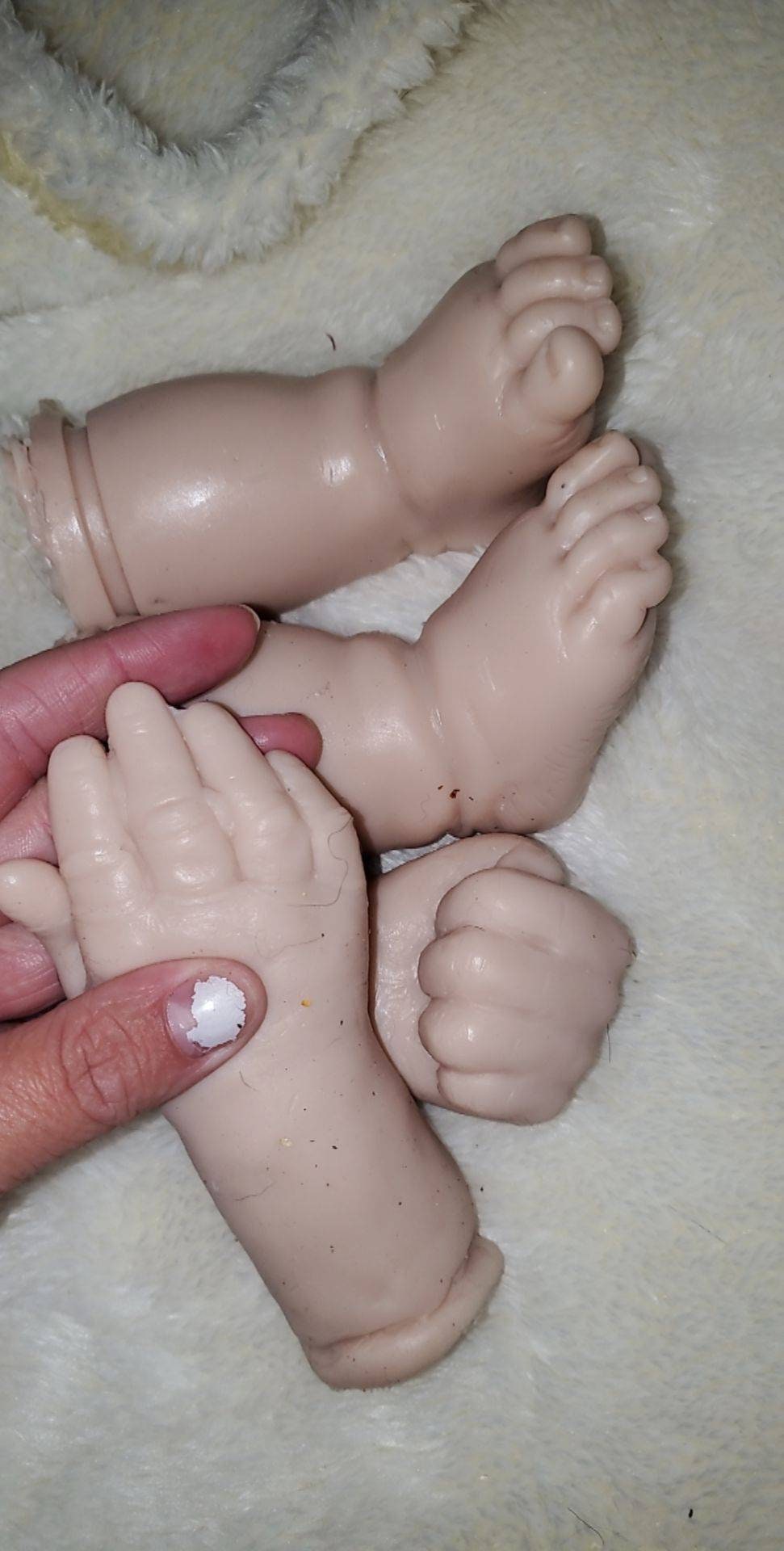 Silicone Baby limbs 1/4 for clothv body Unpainted custom