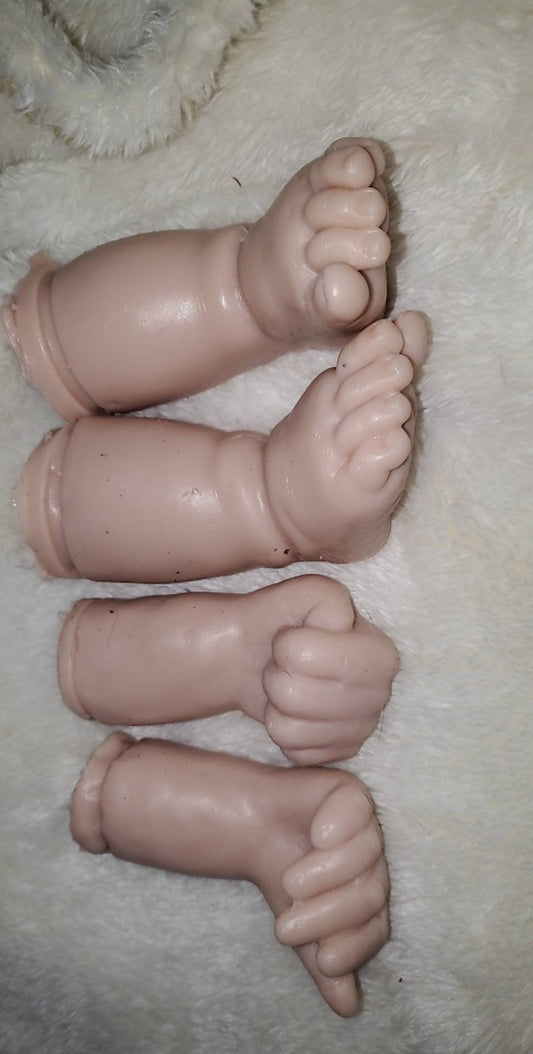 Silicone Baby limbs 1/4 for clothv body Unpainted custom
