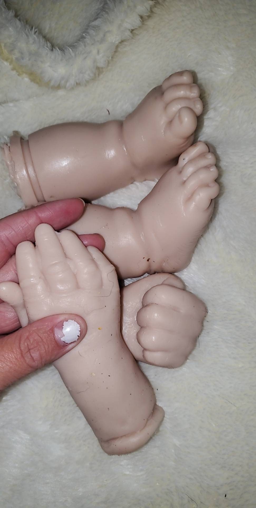 Silicone Baby limbs 1/4 for clothv body Unpainted custom