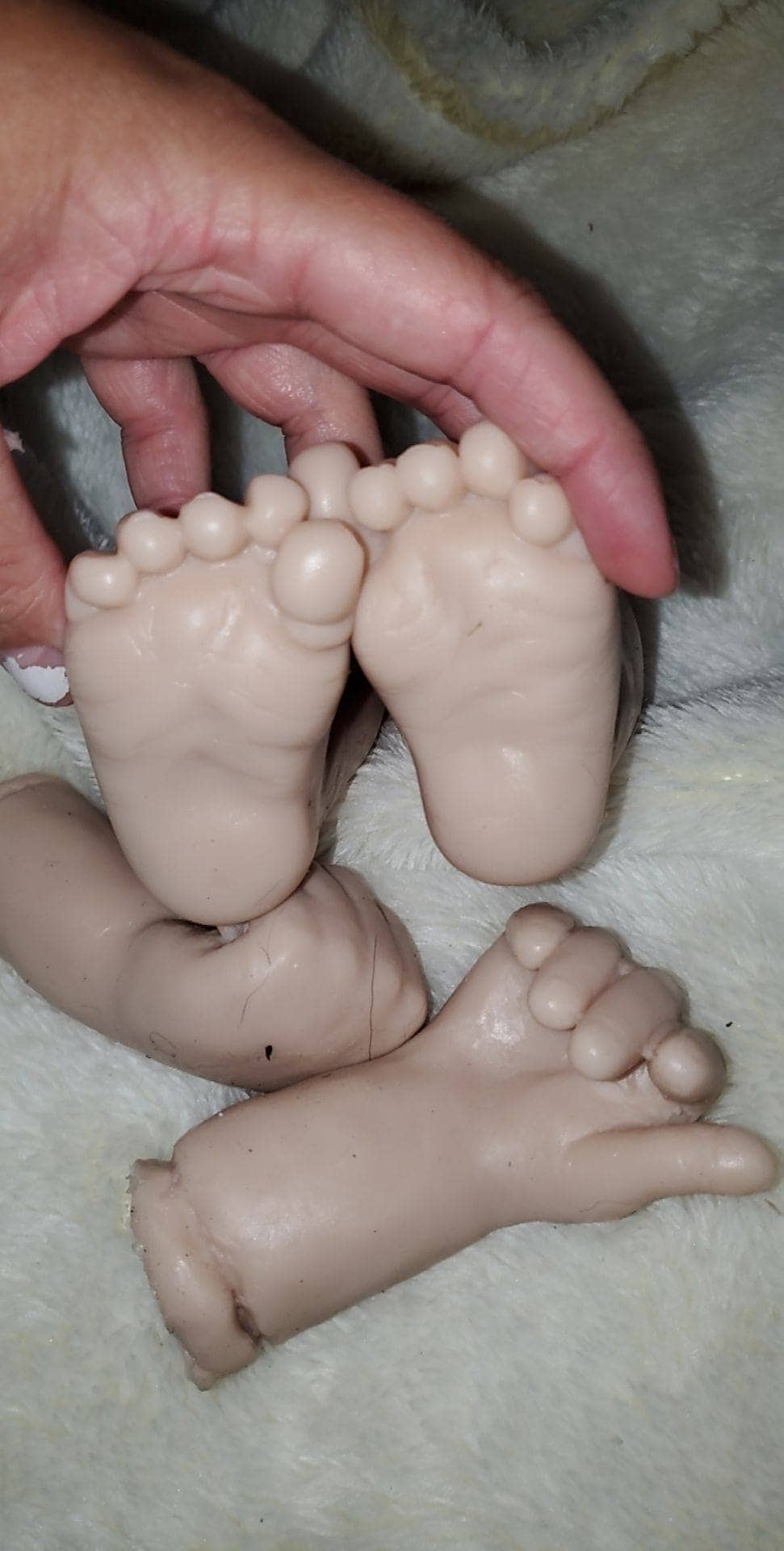 Silicone Baby limbs 1/4 for clothv body Unpainted custom
