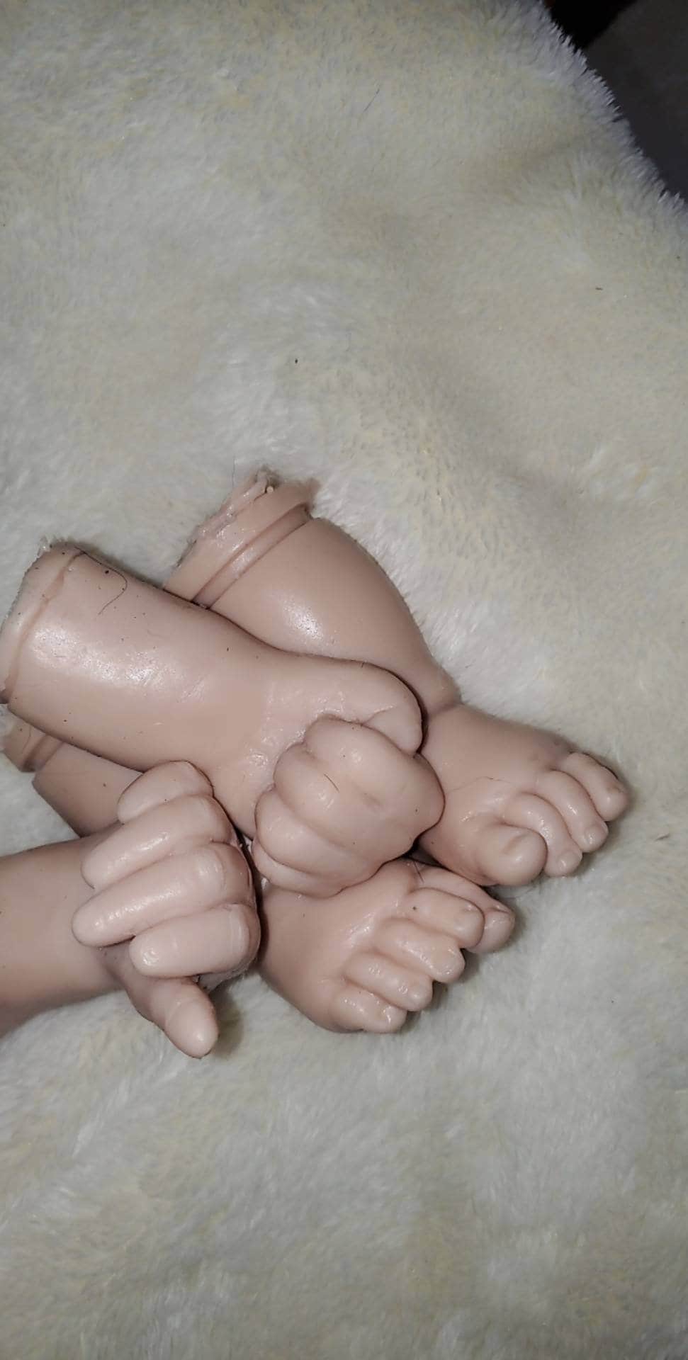 Silicone Baby limbs 1/4 for clothv body Unpainted custom