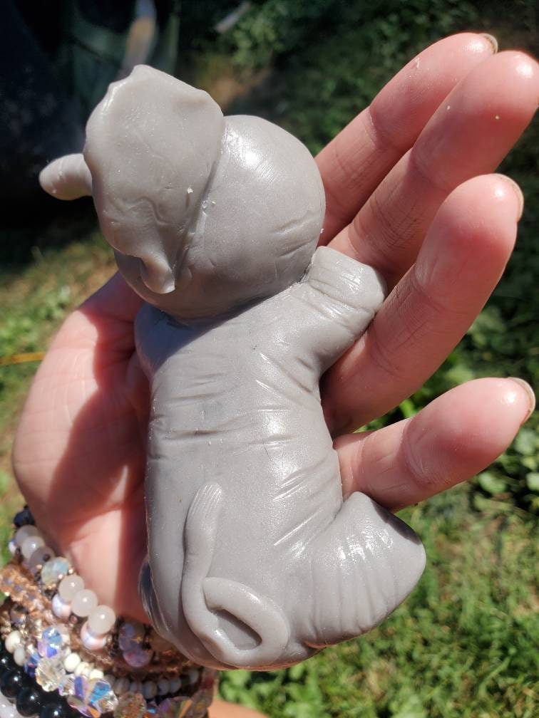 Silicone baby elephant 5"